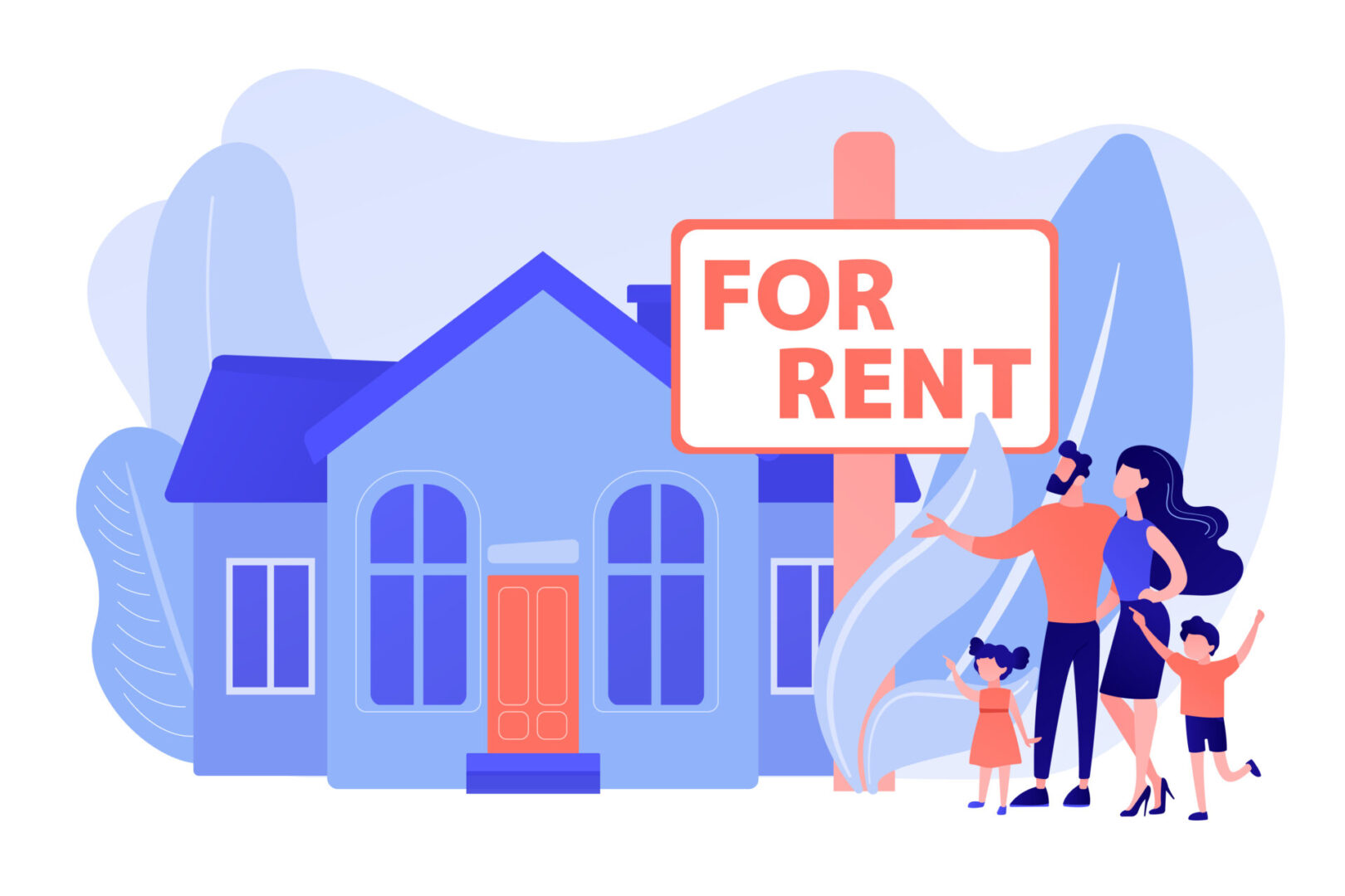 House for rent concept vector illustration.